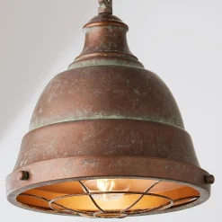 Weathered Industrial Caged Pendant - 1 Light