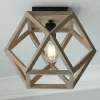 Weathered Wood Cage Ceiling Light