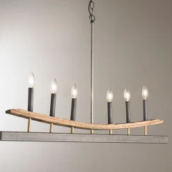 Wendy Umanoff Whiskey Barrel Stave Chandelier
