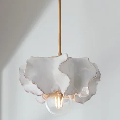 White Ceramic Urchin Pendant