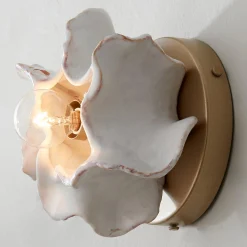 White Ceramic Urchin Sconce
