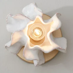 White Ceramic Urchin Sconce