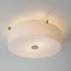 White Glass Drum Ceiling Light