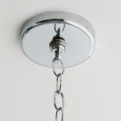 White Rope Globe Pendant