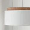 Wood Capped Pendant - Metal