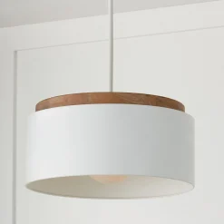 Wood Capped Pendant - Metal
