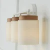Wood Capped Vanity Light - 3 Light