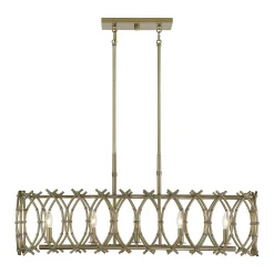 Woven Bamboo Island Chandelier