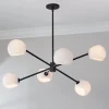Xaviero Glass Chandelier - 6 Light - Opal