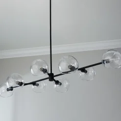 Xaviero Glass Island Chandelier - Clear