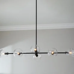 Xaviero Glass Island Chandelier - Clear