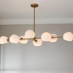 Xaviero Glass Island Chandelier - Opal