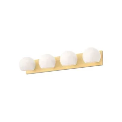 Xaviero Glass Vanity Light - 4 Light - Opal