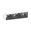 Xaviero Glass Vanity Light - 3 Light - Clear