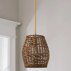 Young House Love Check Rattan Pendant