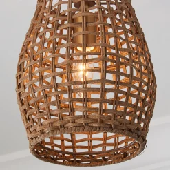 Young House Love Check Rattan Ceiling Light