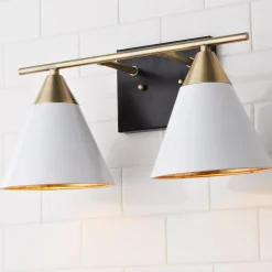 Young House Love Clad Cone Vanity Light - 2 Light