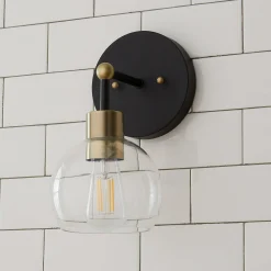 Young House Love Clear Glass Bubble Sconce