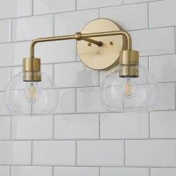 Young House Love Clear Glass Bubble Vanity Light - 2 Light