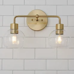 Young House Love Clear Glass Bubble Vanity Light - 2 Light