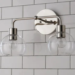 Young House Love Clear Glass Bubble Vanity Light - 2 Light
