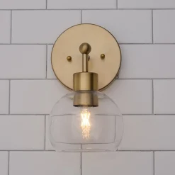 Young House Love Clear Glass Bubble Sconce