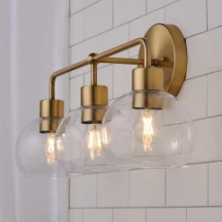 Young House Love Clear Glass Bubble Vanity Light - 3 Light