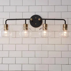 Young House Love Clear Glass Bubble Vanity Light - 4 Light