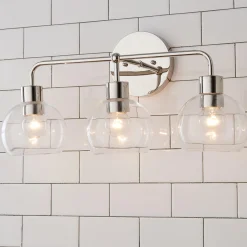 Young House Love Clear Glass Bubble Vanity Light - 3 Light
