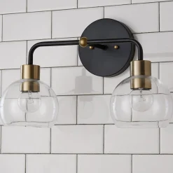 Young House Love Clear Glass Bubble Vanity Light - 2 Light