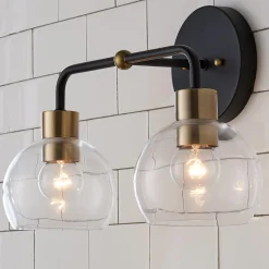 Young House Love Clear Glass Bubble Vanity Light - 2 Light