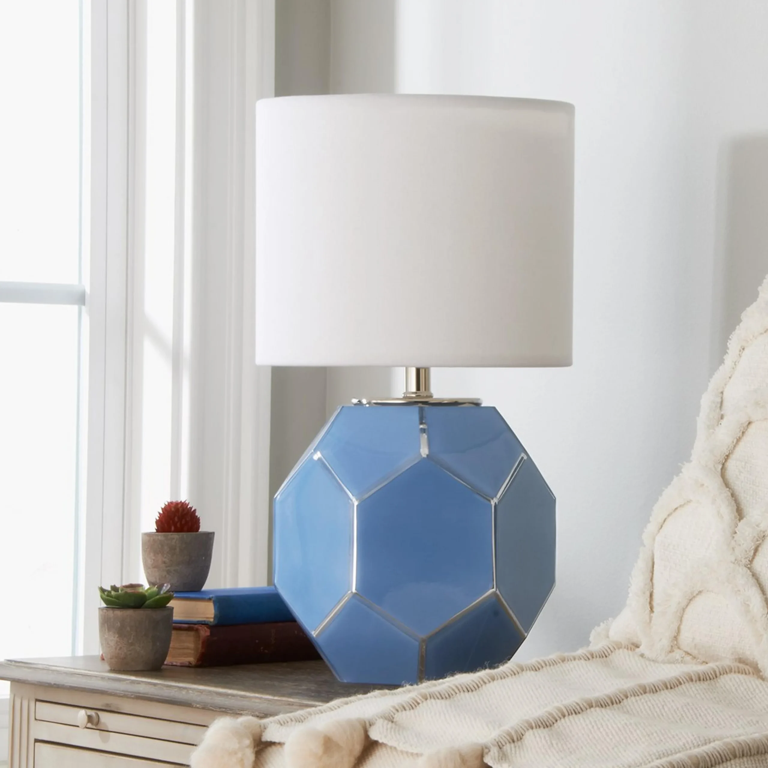 Young House Love Hexagon Glass Table Lamp