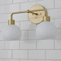 Young House Love Opal Glass Bubble Vanity Light - 2 Light