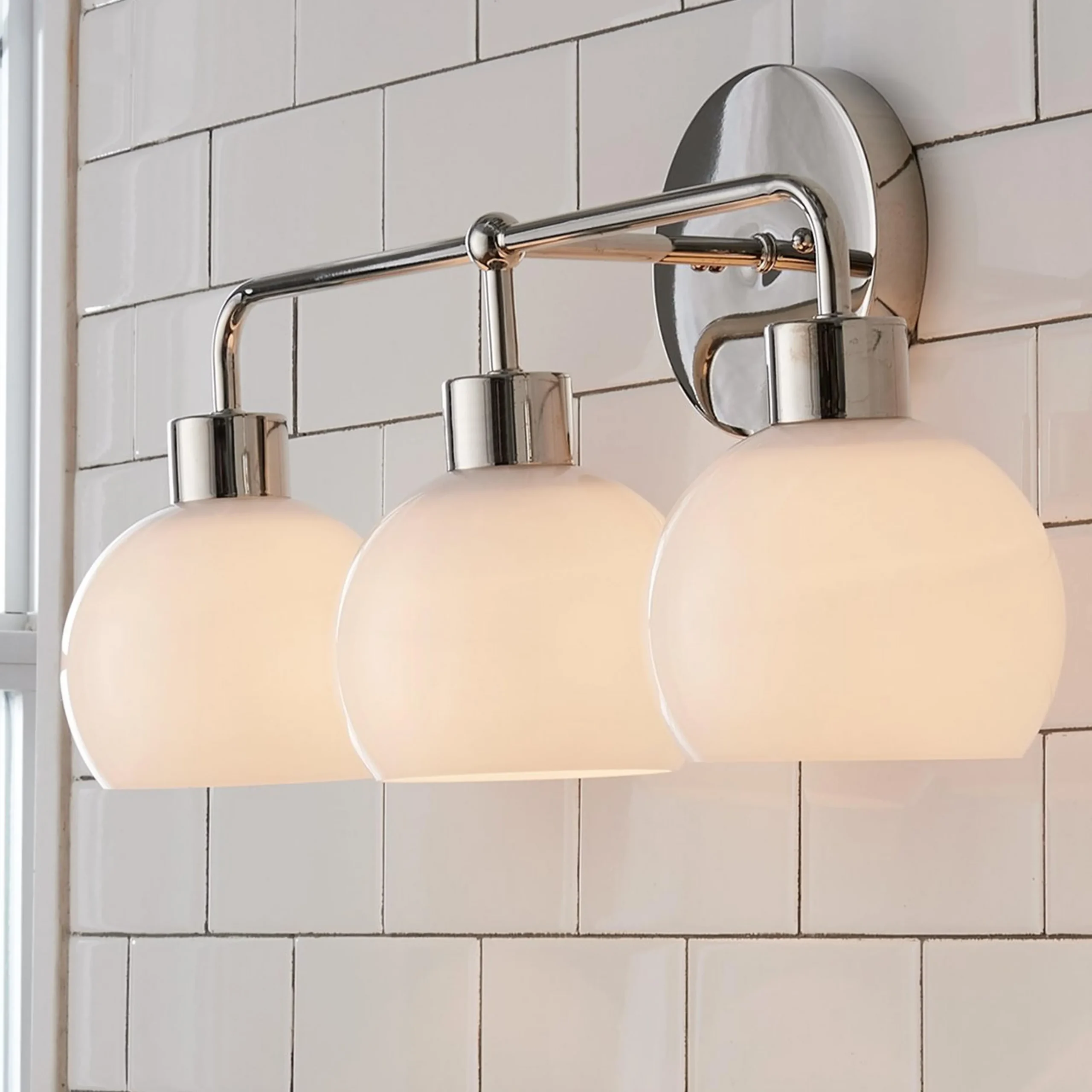 Young House Love Opal Glass Bubble Vanity Light - 3 Light