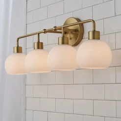 Young House Love Opal Glass Bubble Vanity Light - 4 Light