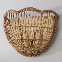 Young House Love Scallop Rattan Sconce